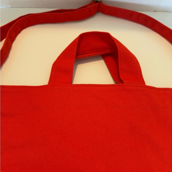 Herman Miller Red Canvas Tote with handles & adjustable shoulder strap.  New - Picture 2 of 12